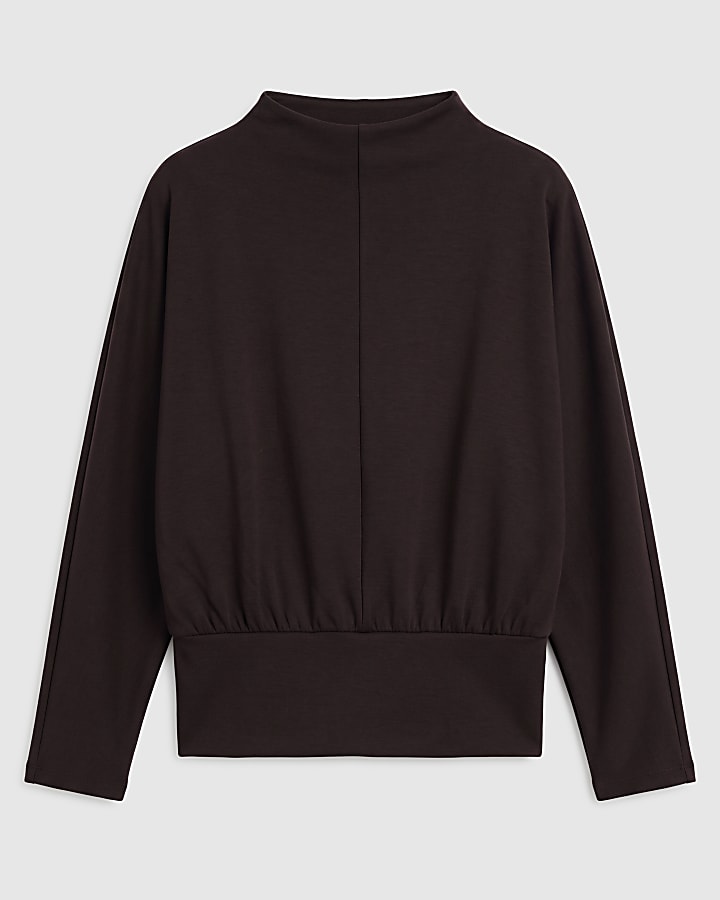 Brown Premium Banded Hem Sweatshirt