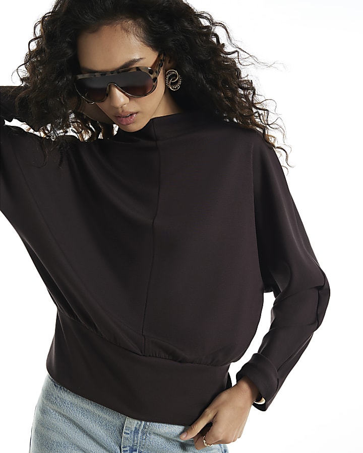 Brown Premium Banded Hem Sweatshirt