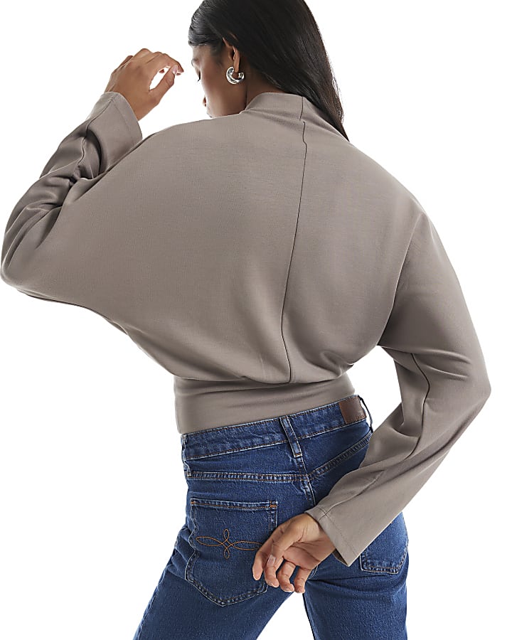 Brown Premium Banded Hem Sweatshirt