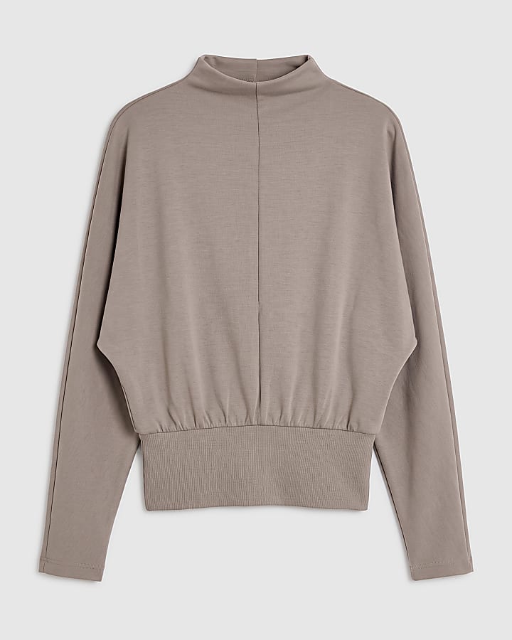 Brown Premium Banded Hem Sweatshirt