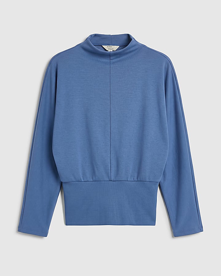 Blue Premium Banded Hem Sweatshirt