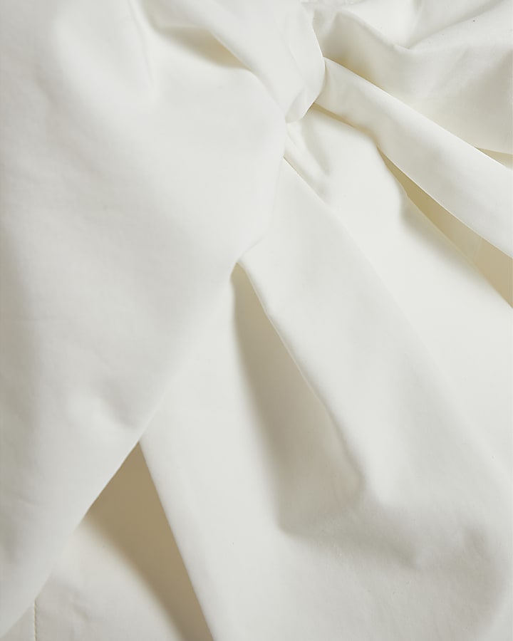 Cream One Shoulder Bardot Top