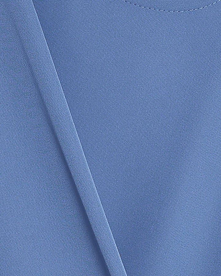 Blue Crepe Snaffle Blouse