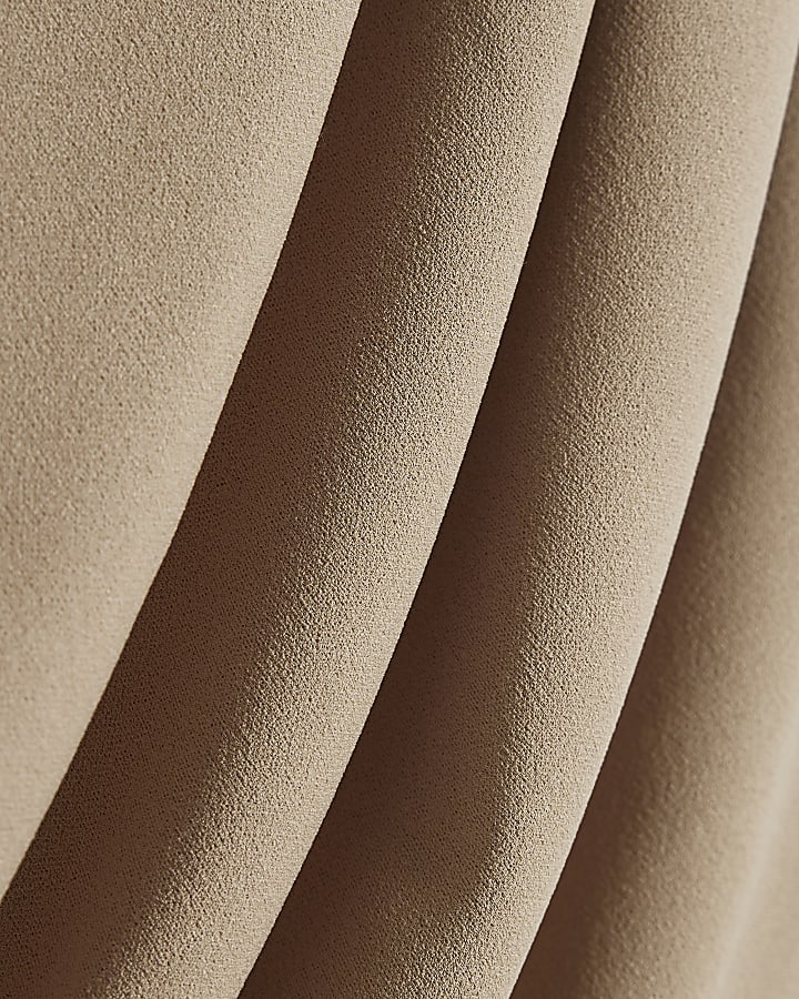 Brown Asymmetric Drape Top