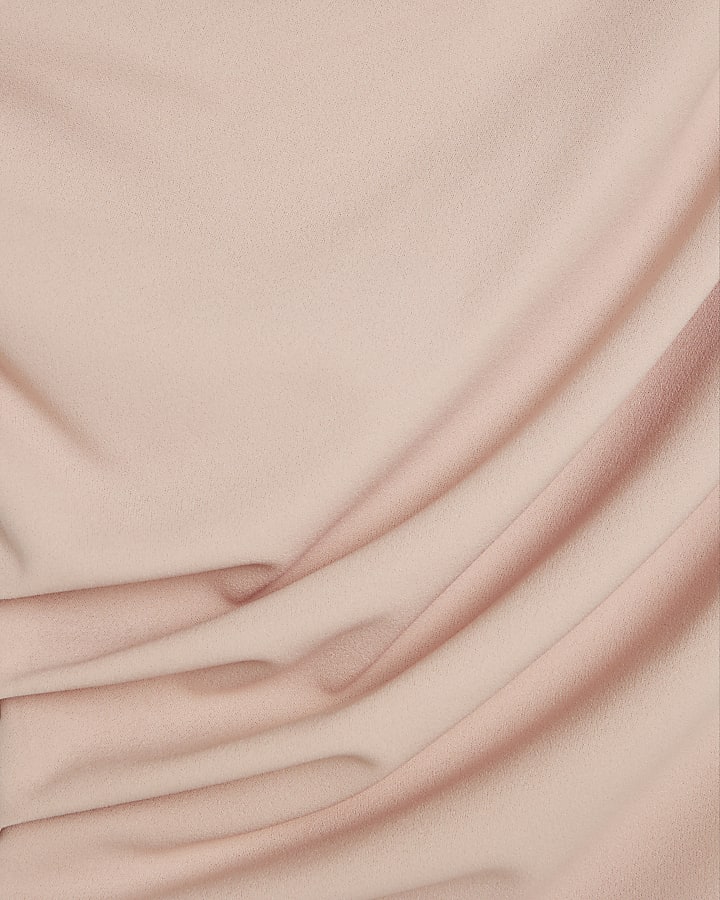 Pink Asymmetric Drape Top