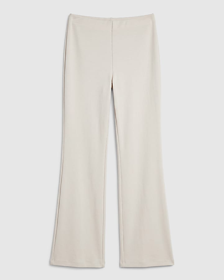 Cream Premium Kickflare Trousers