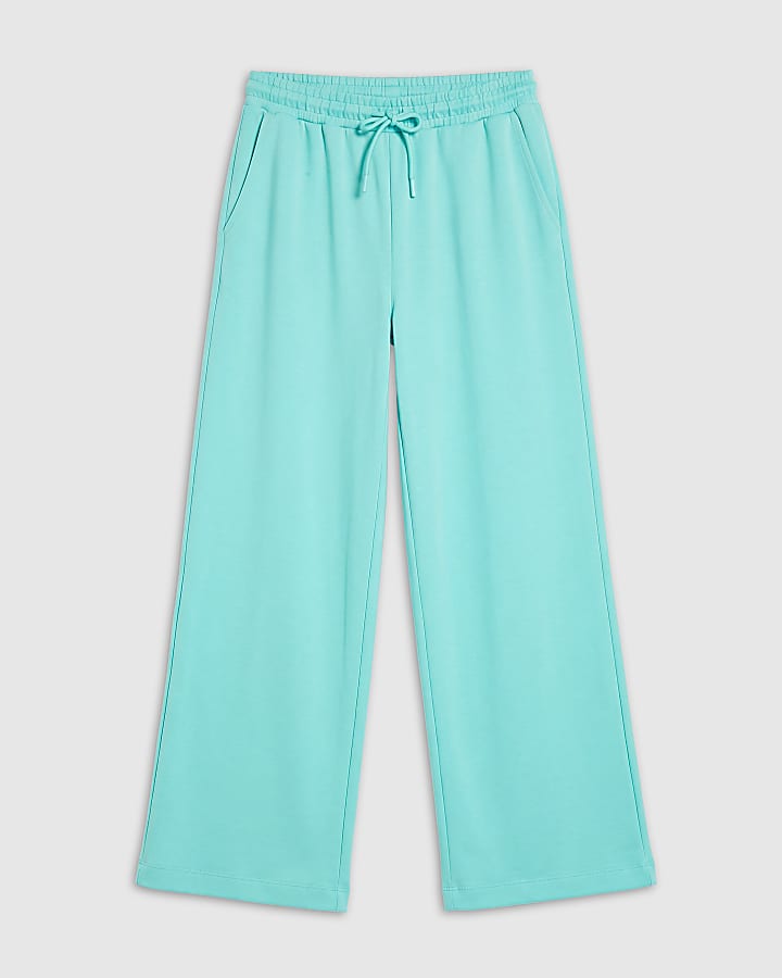 Blue Premium Wide Leg Joggers