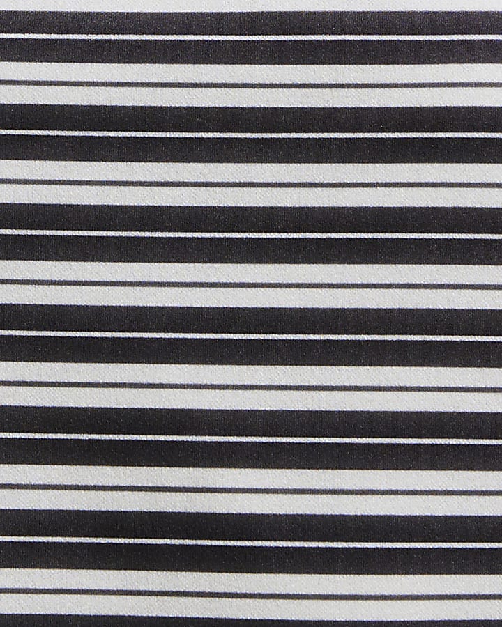 Black Stripe Asymmetric Hem Top