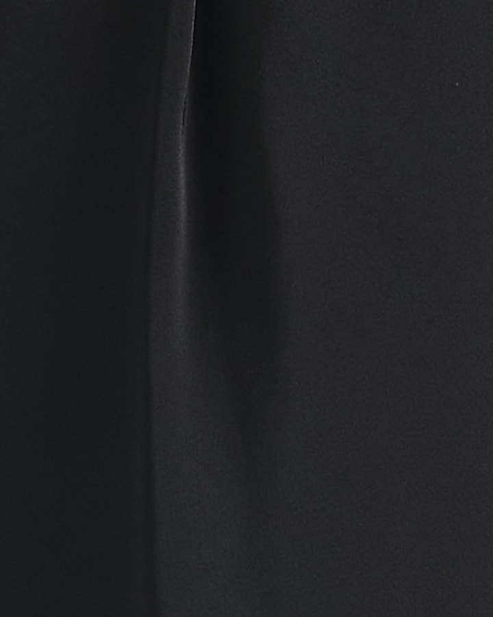 Black Satin Lace Jorts