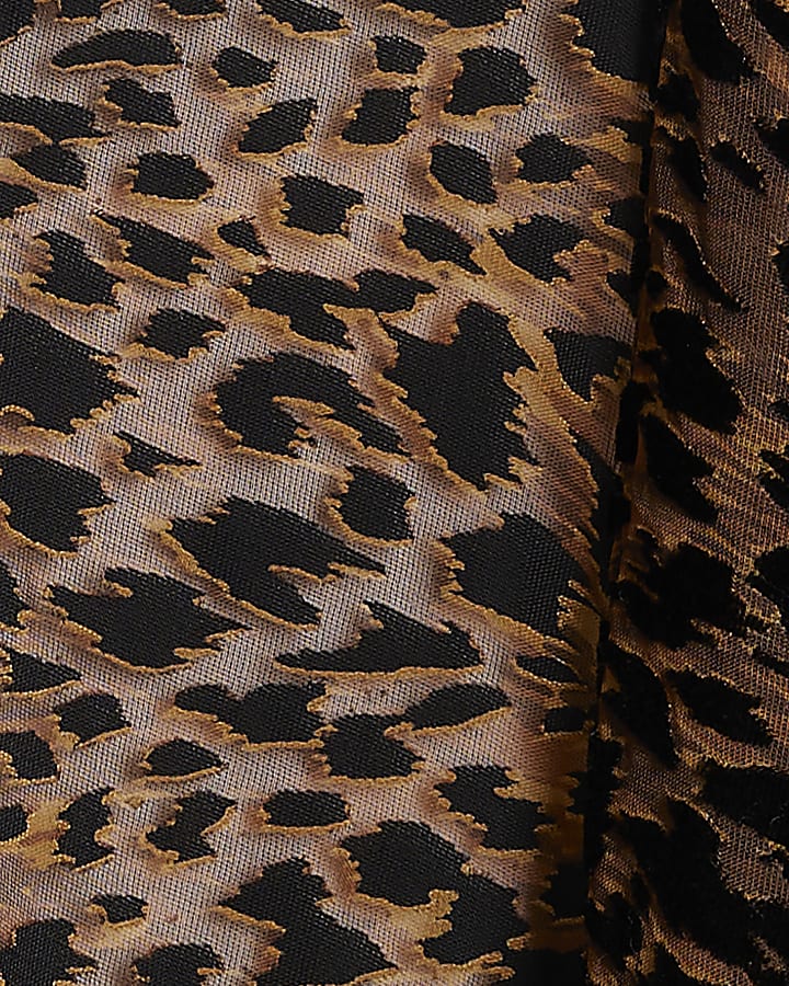 Brown Leopard Burnout Kimono