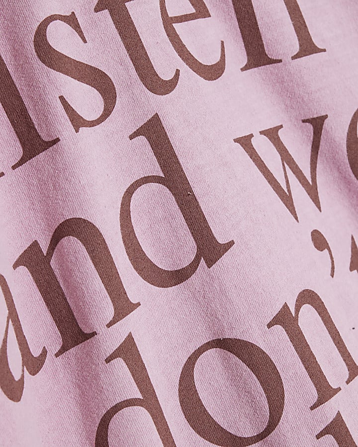 Pink Cotton Listen And Dont Judge T-Shirt