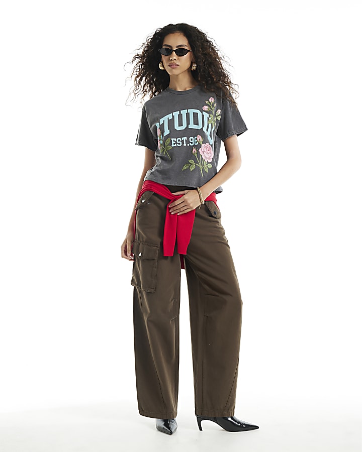 Grey Studio Cropped Short Sleeve T-Shirt