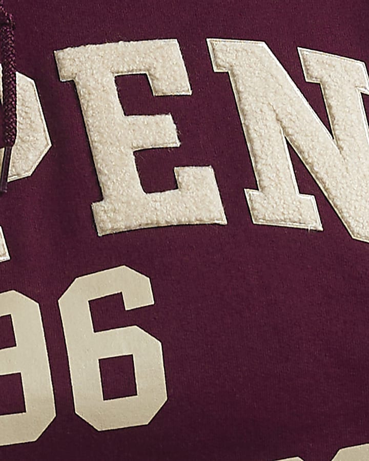 Burgundy Aspen Towelling Hoodie