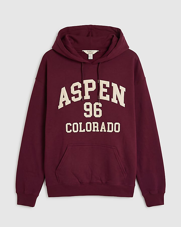 Burgundy Aspen Towelling Hoodie