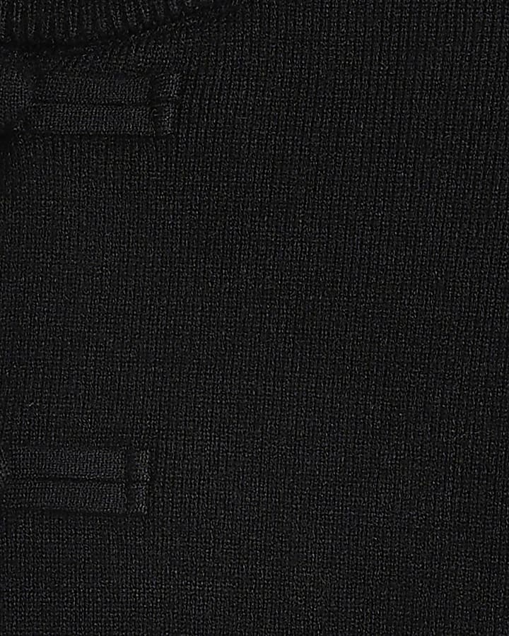 Black Chinoiserie Long Sleeve Cardigan