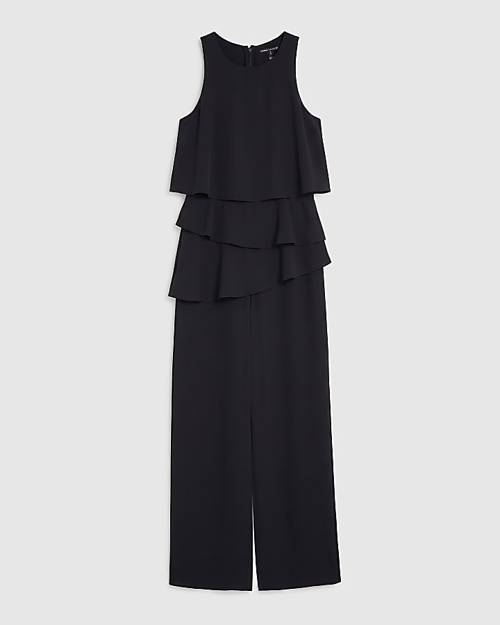 Black Overlay Jumpsuit