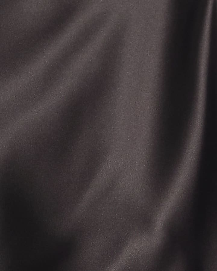Brown Satin Waterfall Cape