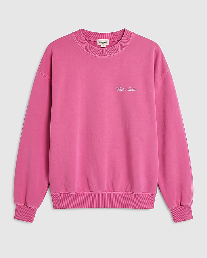 Pink Cotton Premium Paris Studio Sweatshirt