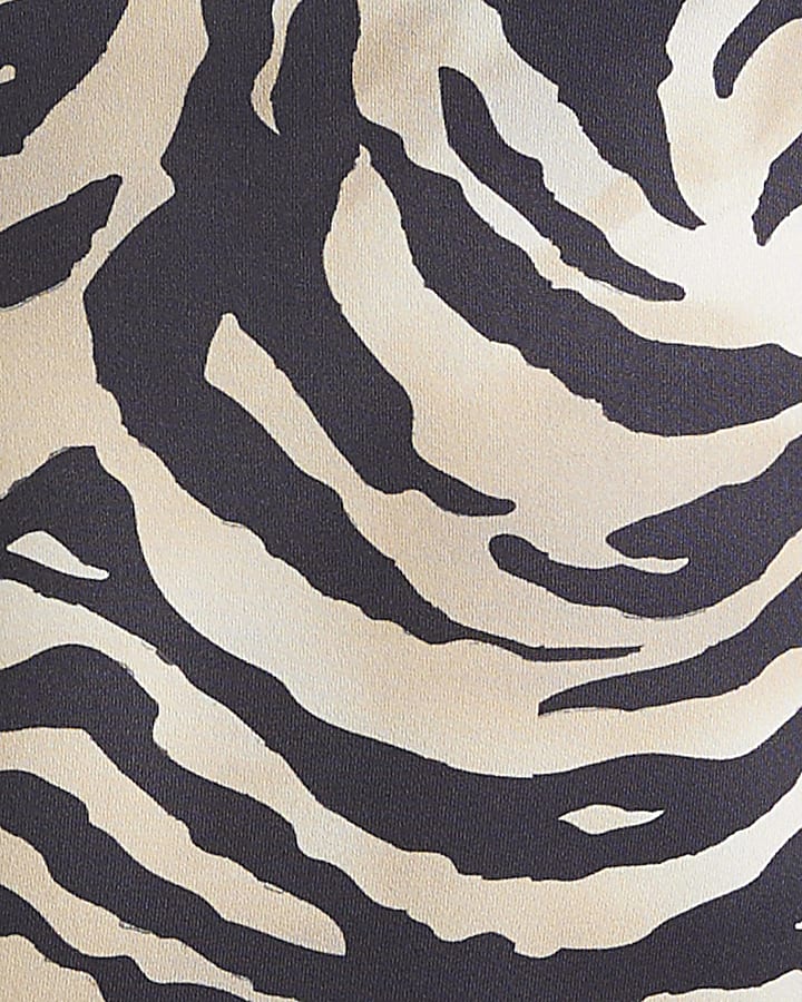 Brown Tiger Print Long Sleeve T-Shirt