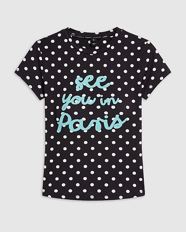Black See You In Paris Short Sleeve T-Shirt