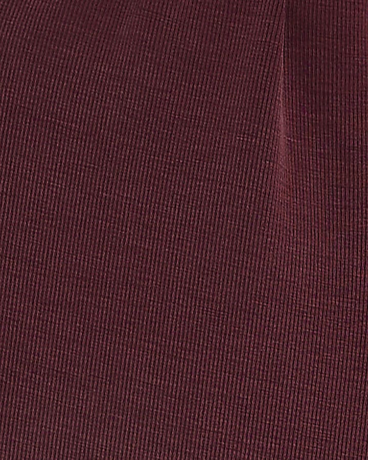 Burgundy Soft Touch Wide Leg Trousers