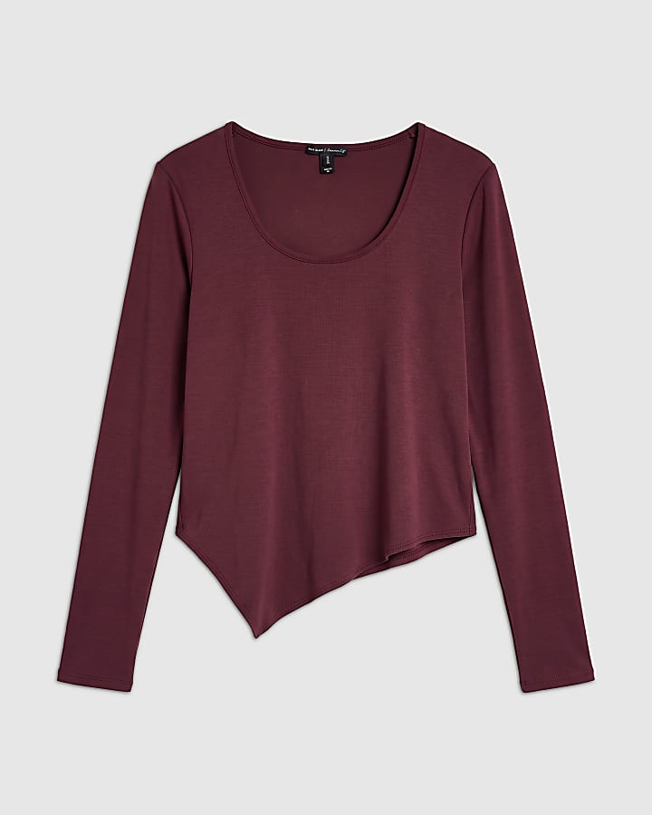 Burgundy Long Sleeve Soft Touch Top