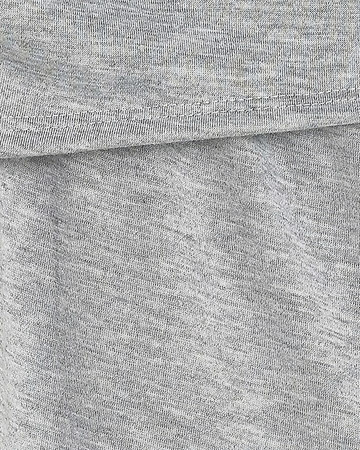 Grey Fold Over Waistband Trousers