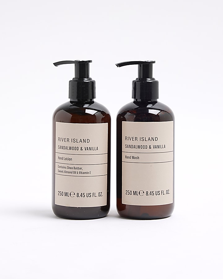 Brown Sandalwood And Vanilla Hand Wash Set