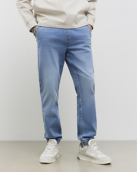 Chemise En Jean River Island Taille M - Bleu Foncé - Occasion Très Bon État