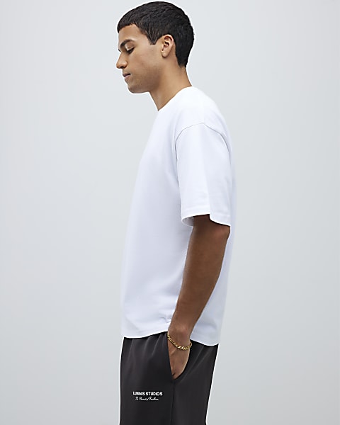 River Island - Pull ras de cou en maille - Crème