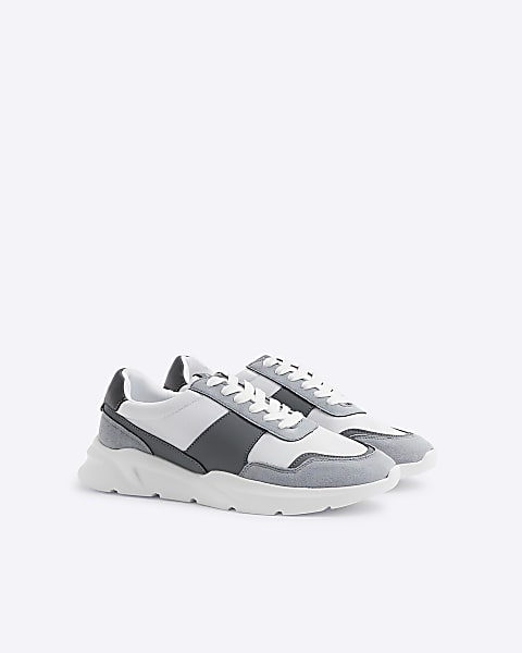 River island white fashion trainers