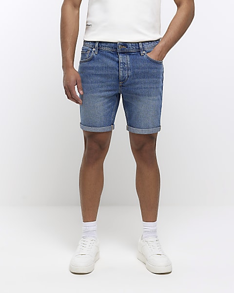 Men s Denim Shorts River Island