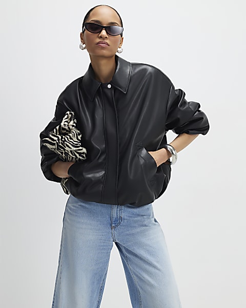 chinese dress ladies Miami Springtime Faux Leather Jacket main image 0