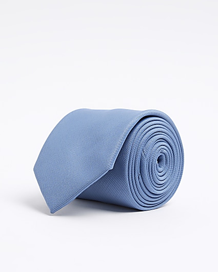 Blue twill tie