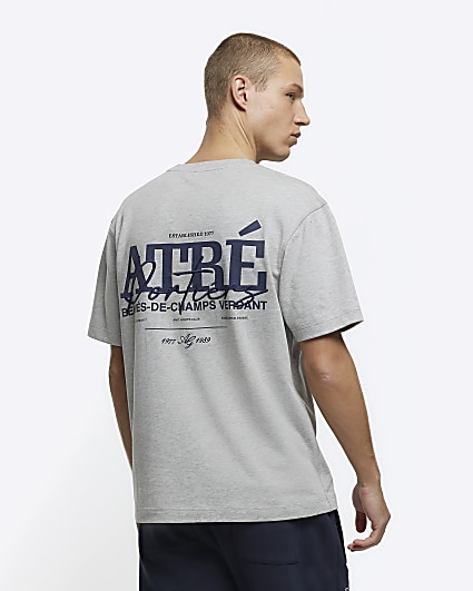 Grey regular fit graphic print t-shirt