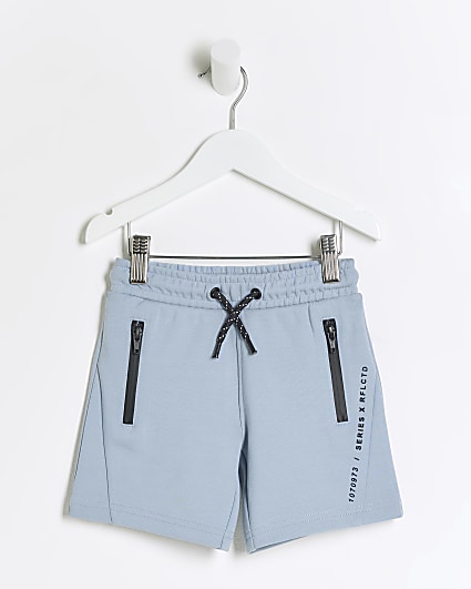 Mini boys blue tech shorts