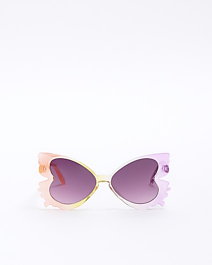 Mini girls pink ombre butterfly sunglasses