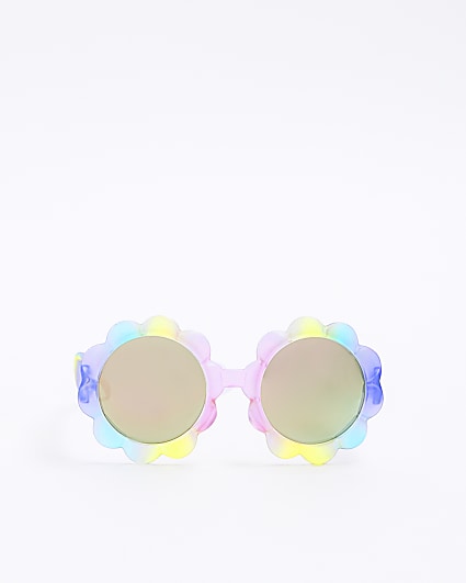 Mini girls multi coloured flower sunglasses