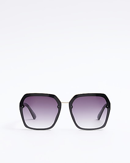 Black hexagon sunglasses