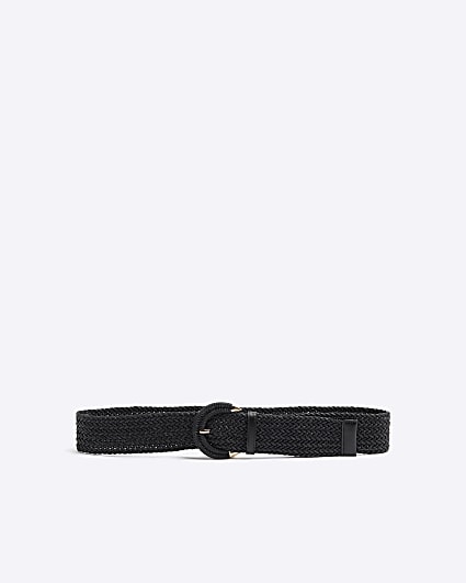 Black Macrame Rope Belt