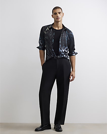 Blue Animal Print Shirt