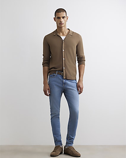 Blue Skinny Fit Stretch Jeans