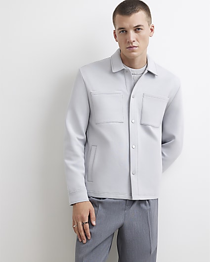 Grey Premium Slim Fit Overshirt
