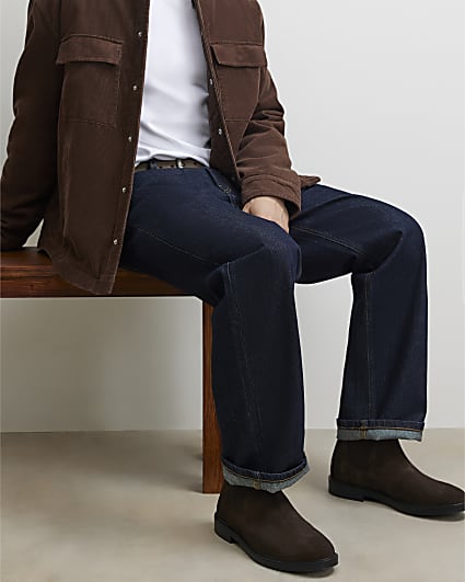 Brown Suede Chelsea Boots