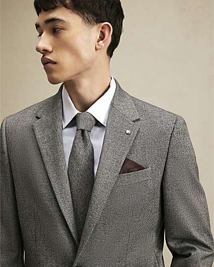 Grey Pupstooth Tie
