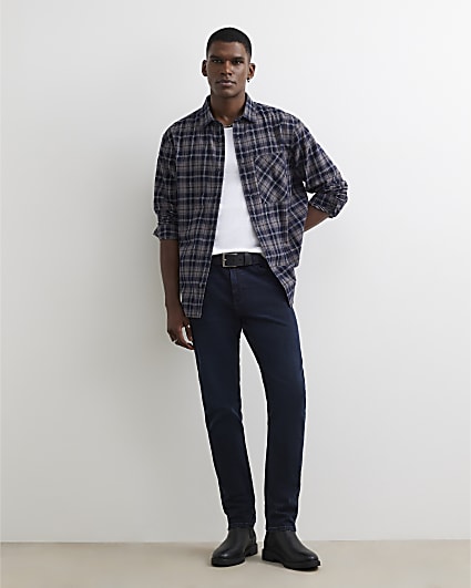 Blue Skinny Fit Washed Jeans