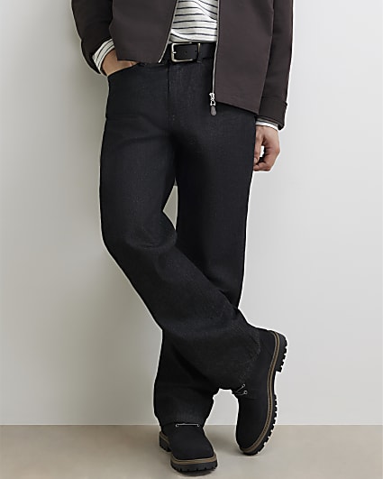 Black Nubuck Padded Collar Chukka Boots