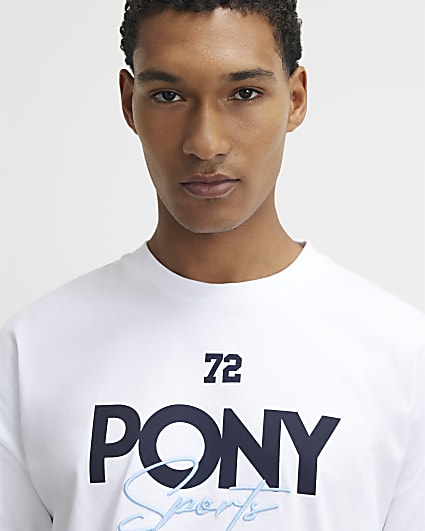 White Pony Oversized Crest T-Shirt