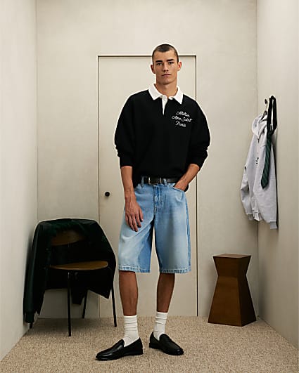 Black Regular Fit Ame Saint Polo Shirt