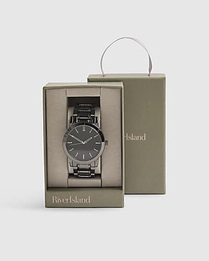 Black Metal Strap Watch